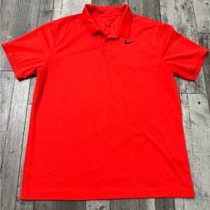 Nike Golf Men's Dri-FIT Polo Shirt Button Red Large